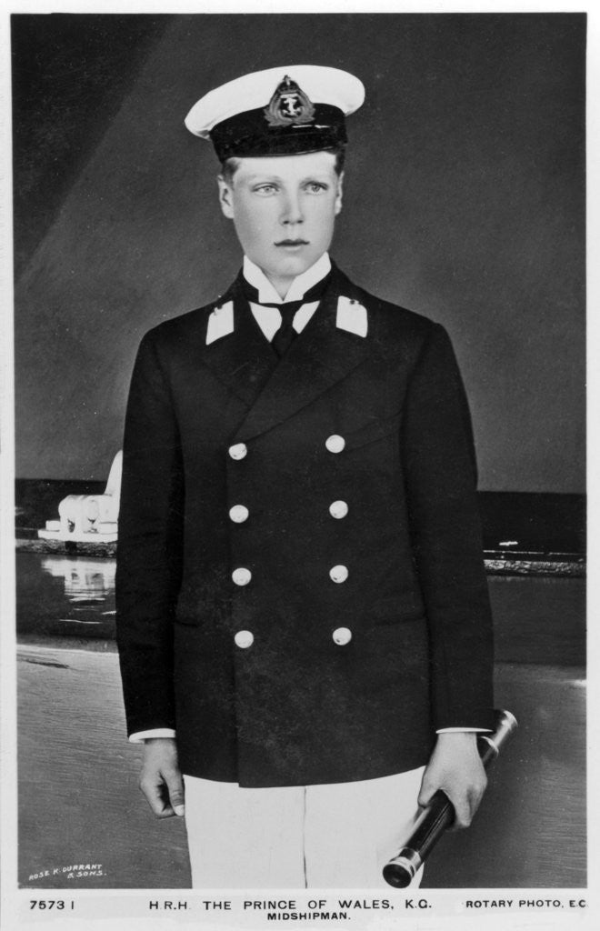 Detail of The Prince of Wales in the uniform of a midshipman by Rotary Photo