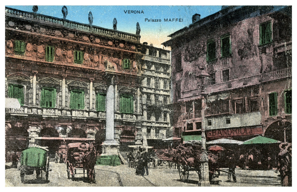 Detail of Palazzo Maffei by Anonymous