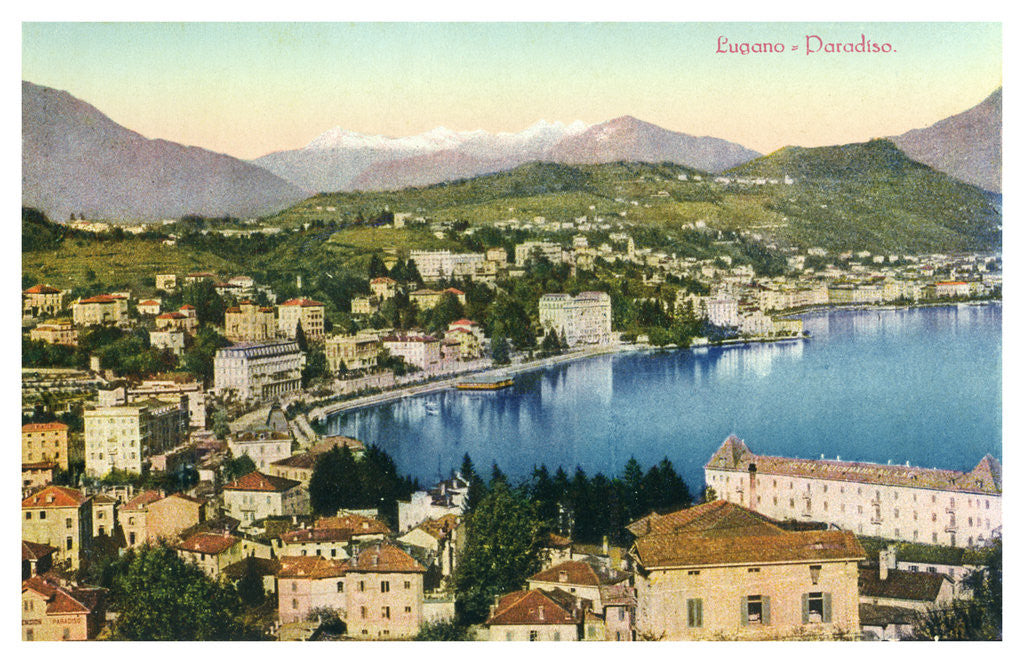 Detail of Lugano, Switzerland by Anonymous