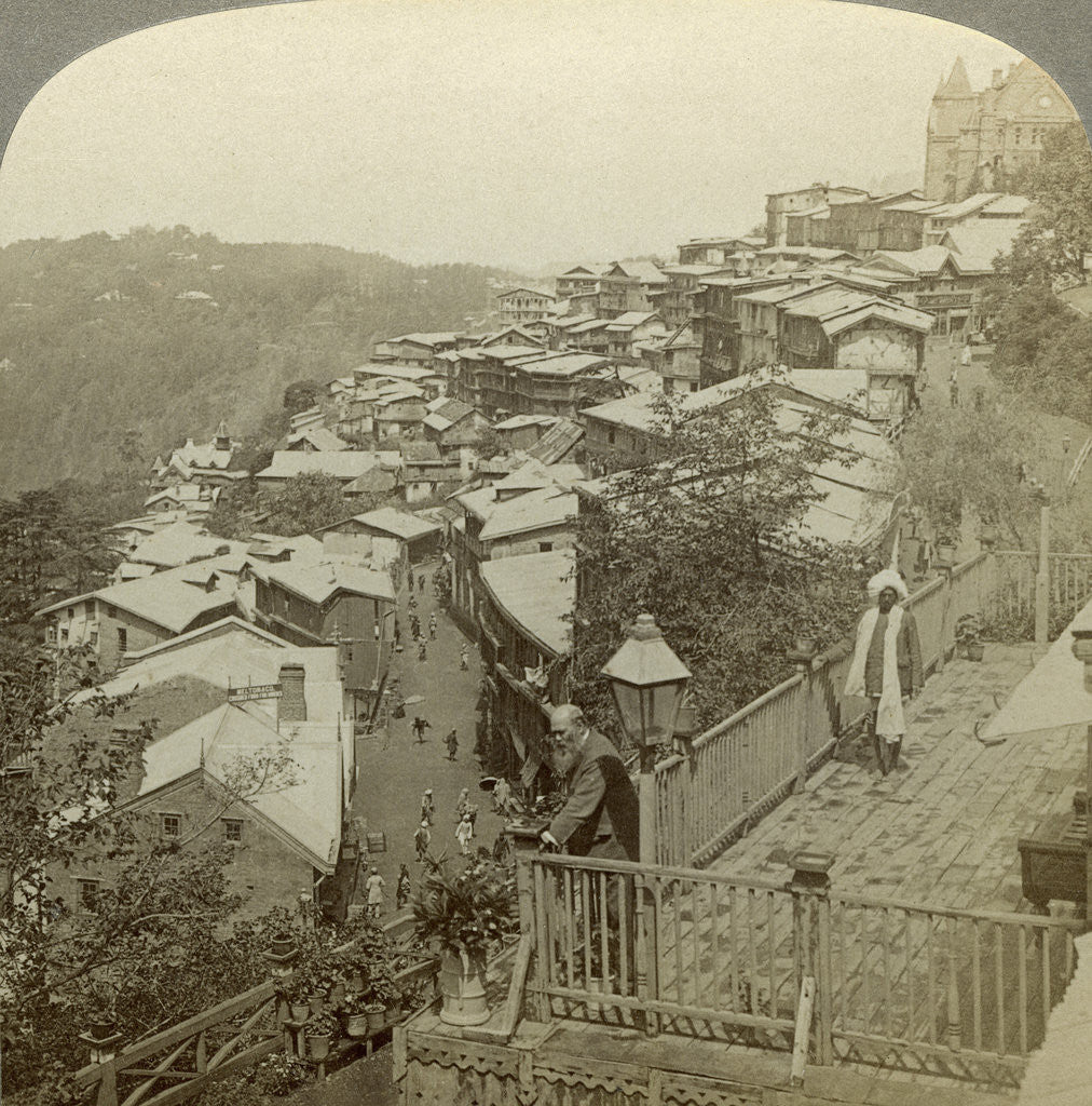 Detail of Simla, India's 'summer capital' by Underwood & Underwood