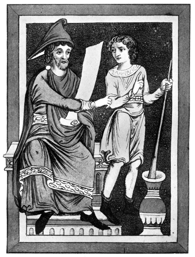 Detail of Doctor and servant by Anonymous