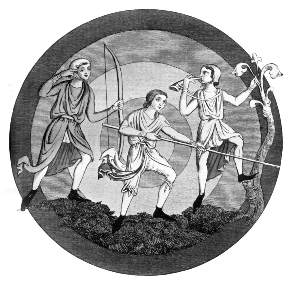 Detail of Hunting costume by Anonymous