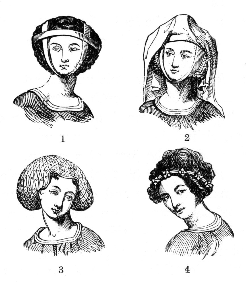 Detail of Women's hairstyles by Anonymous