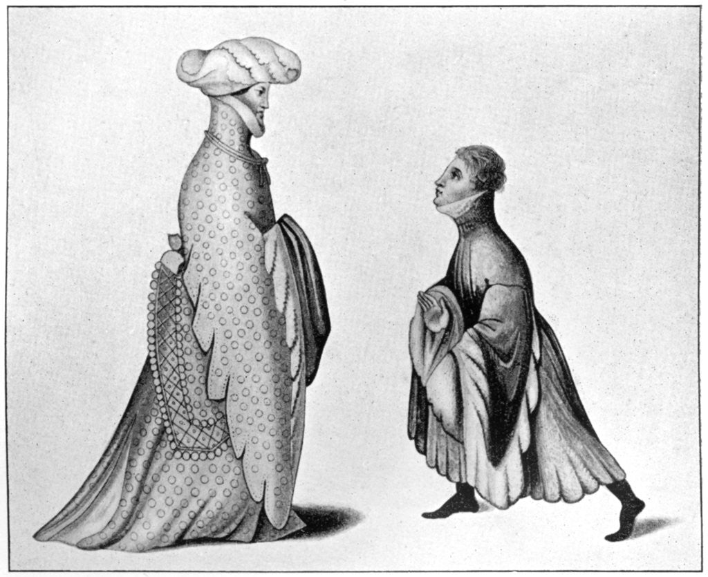 Detail of Examples of the houppelande by Anonymous