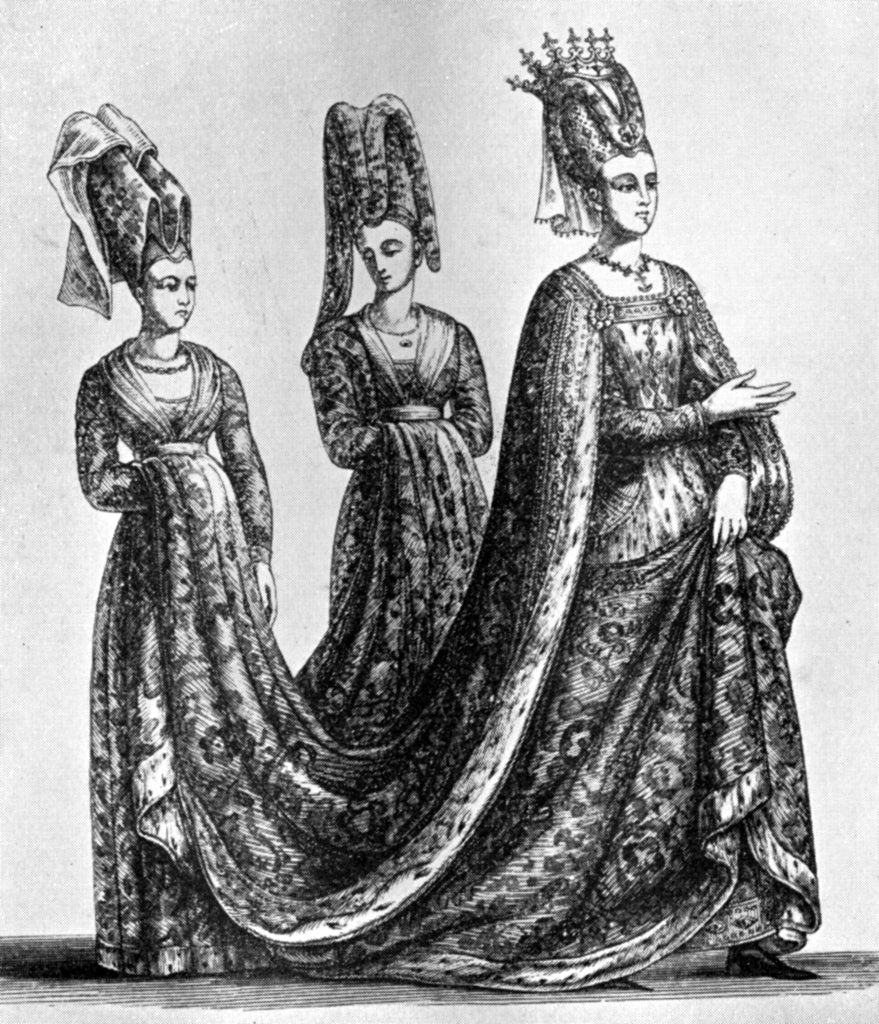 Detail of Isabella of Bavaria wearing a forked headdress by Anonymous