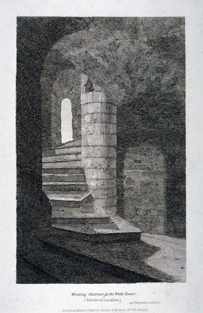 Detail of Interior of the White Tower, Tower of London by Anonymous