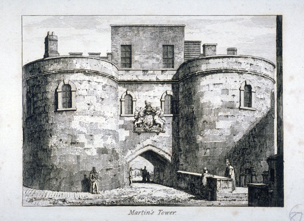 Detail of View of the Martin Tower, Tower of London by Anonymous