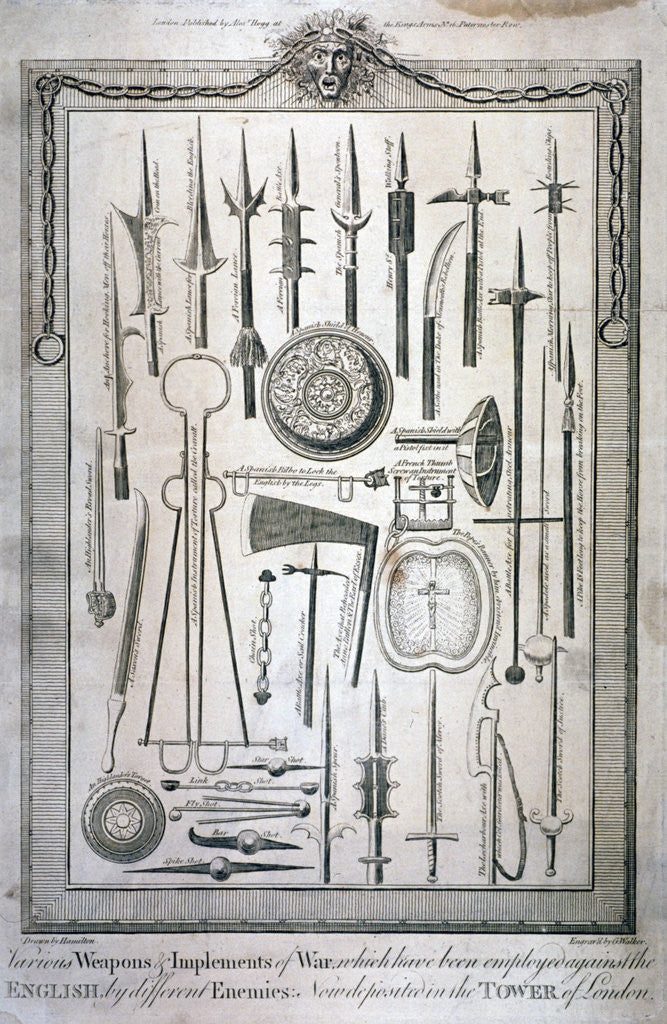 Detail of Weapons kept at the Tower of London by G Walker