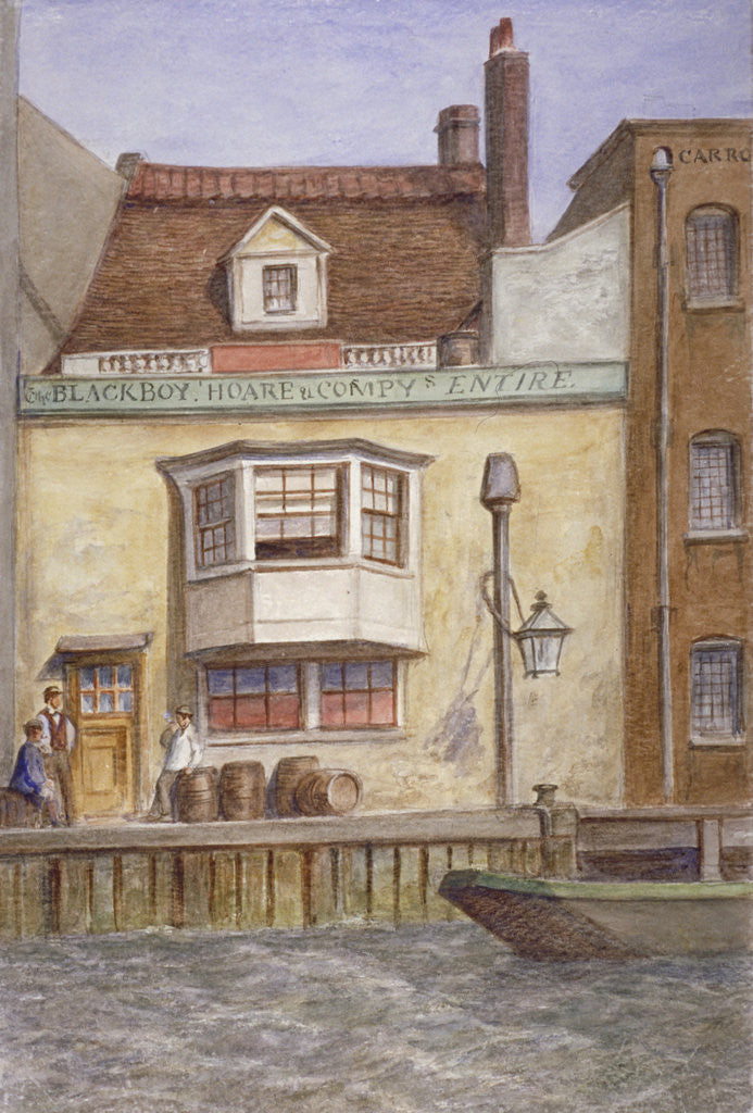 Detail of The Black Boy Inn, St Katherine's Way, Stepney, London by JT Wilson
