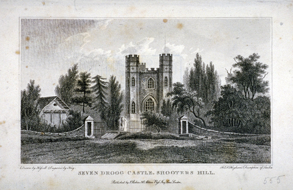 Detail of Severndroog Castle, Shooter's Hill, Woolwich, Kent by FR Hay