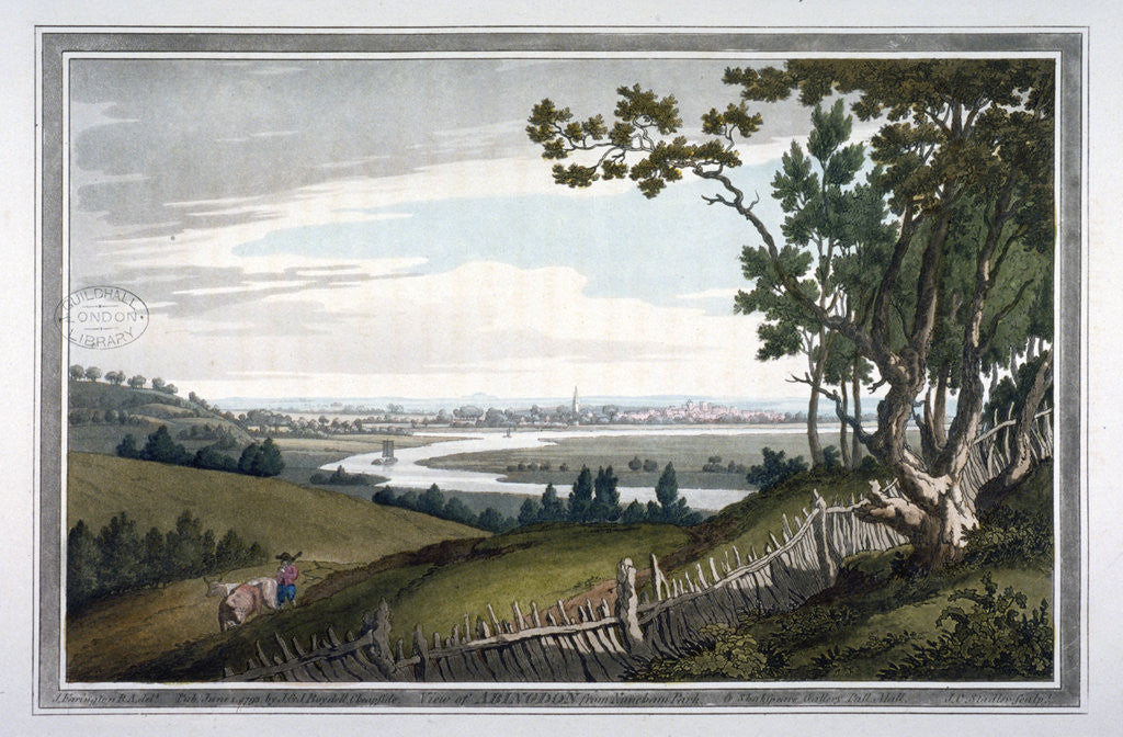 Detail of View of Abingdon from Nuneham Park, Berkshire by Joseph Constantine Stadler