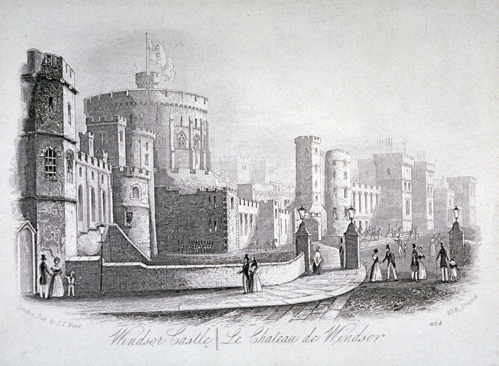 Detail of Windsor Castle, Berkshire, c1860 by Anonymous