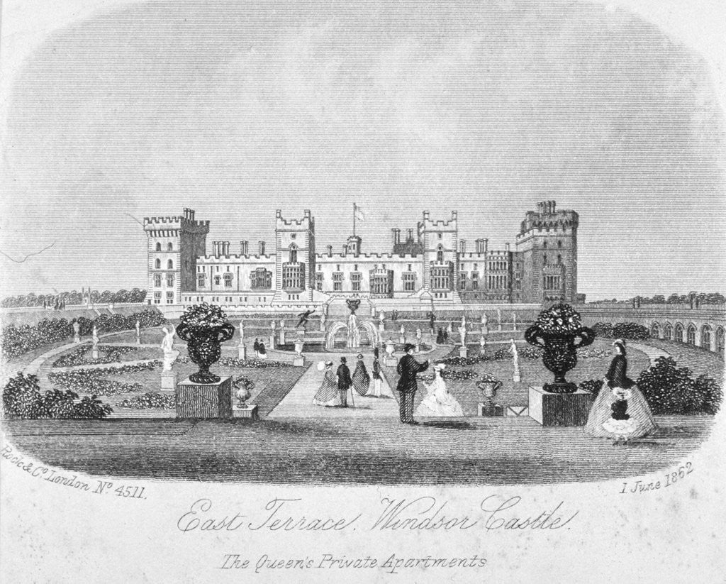 Detail of East terrace of Windsor Castle, Berkshire by Anonymous