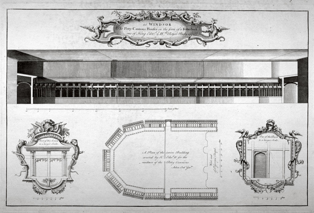 Detail of Windsor Castle, Berkshire by Anonymous