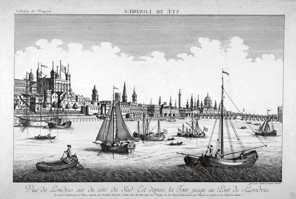Detail of Tower of London by Balthasar Friedrich Leizelt