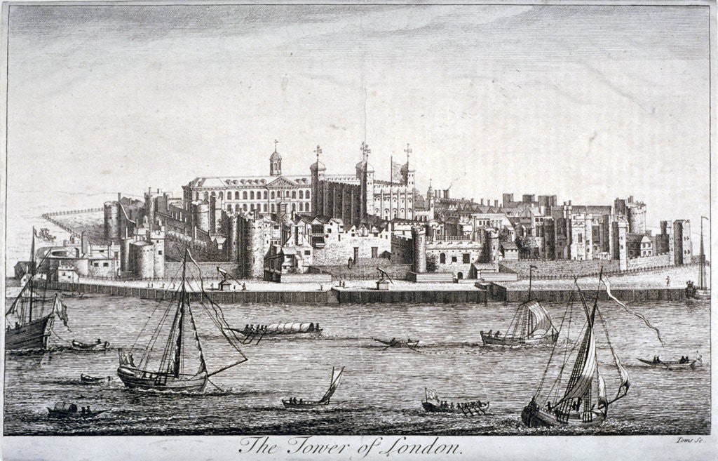 Detail of Tower of London, Stepney by William Henry Toms