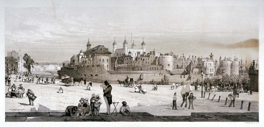 Detail of Tower of London by Thomas Shotter Boys