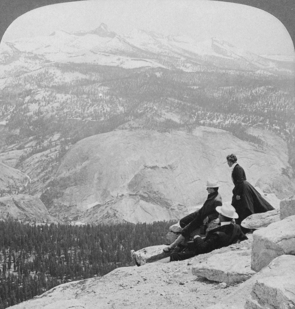Detail of View from Clouds Rest over the Little Yosemite Valley to Mount Clark, California, USA by Underwood & Underwood