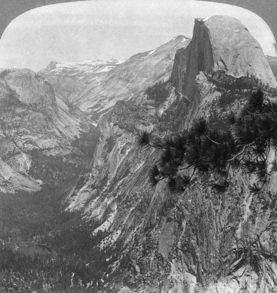Detail of Mirror Lake, Half Dome and Clouds Rest, Yosemite Valley, California, USA by Underwood & Underwood