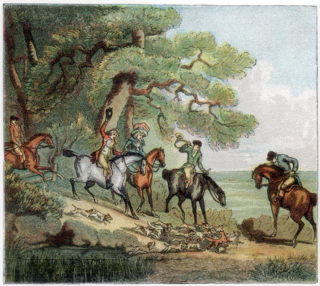 Detail of The kill, fox hunting by Anonymous