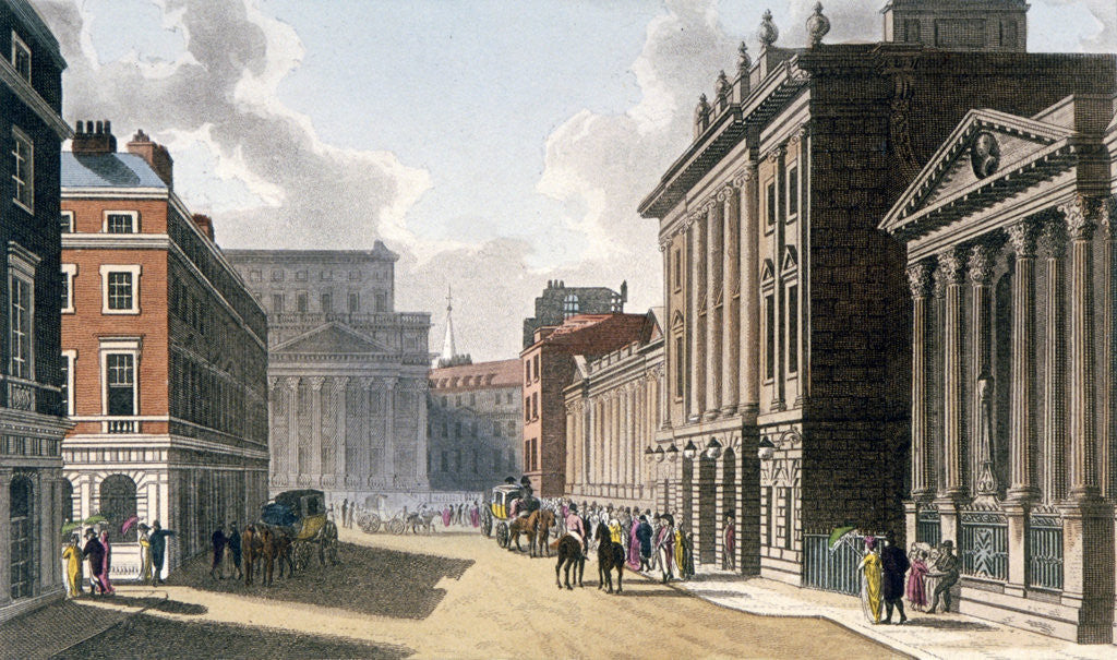 Detail of South view of the Bank of England, City of London by Anonymous