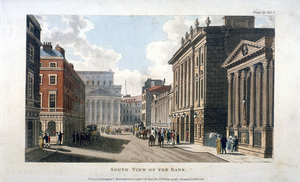 Detail of South view of the Bank of England, City of London by Anonymous
