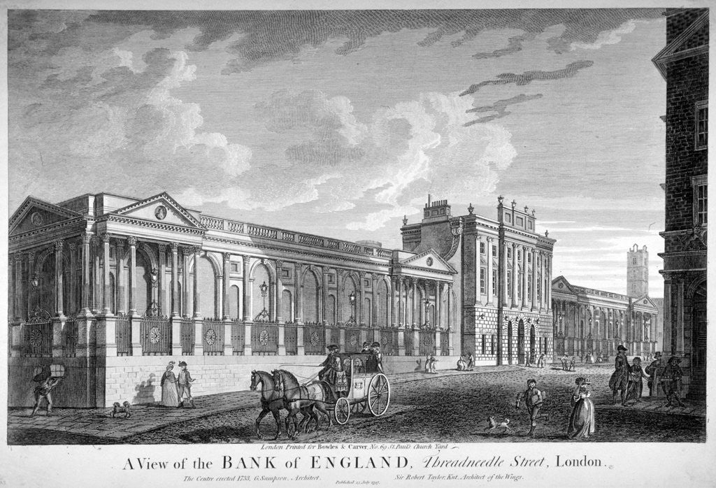 Detail of The Bank of England, City of London by Anonymous