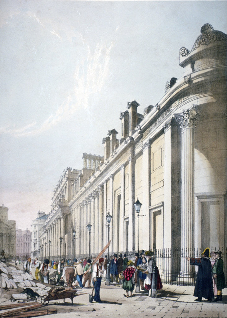 Detail of View of the Bank of England City of London by Thomas Shotter Boys