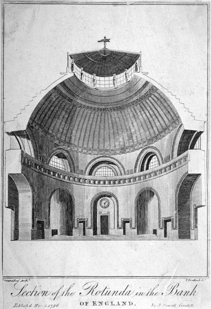 Detail of Section of the Rotunda at the Bank of England, City of London by Thomas Prattent