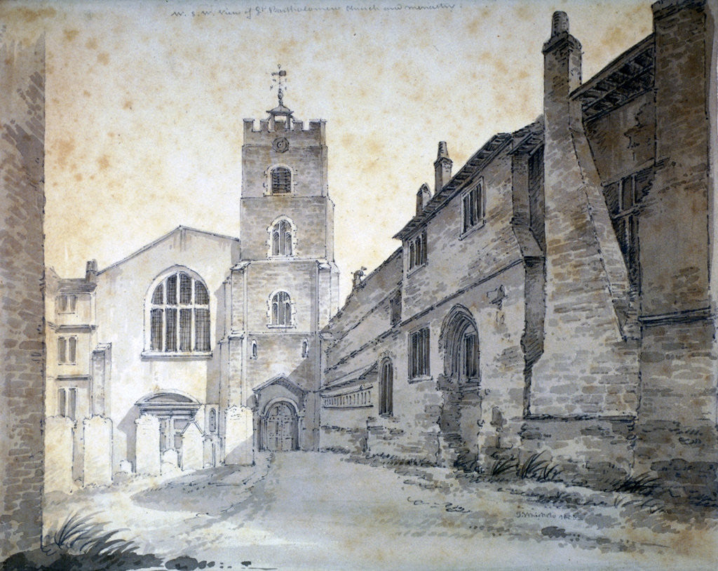 Detail of St Bartholomew-the-Great, City of London by C John M Whichelo