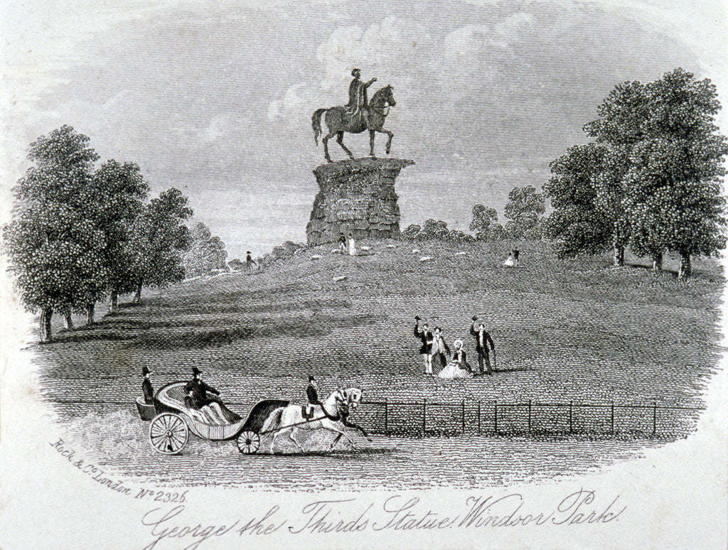 Detail of Equestrian statue of King George III, Snow Hill, Windsor Great Park, Berkshire by Anonymous