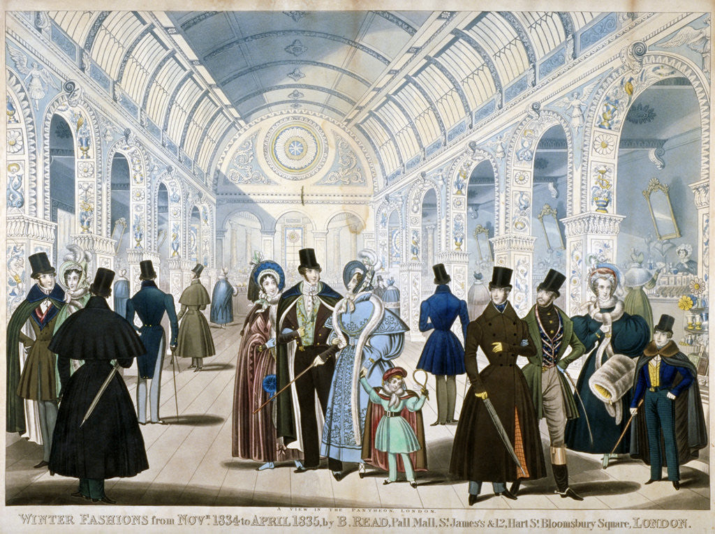 Detail of Winter Fashions from November 1834 to April 1835 by Anonymous