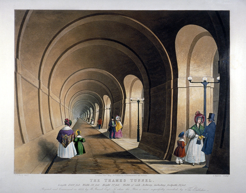 Detail of Thames Tunnel, London by John Harris