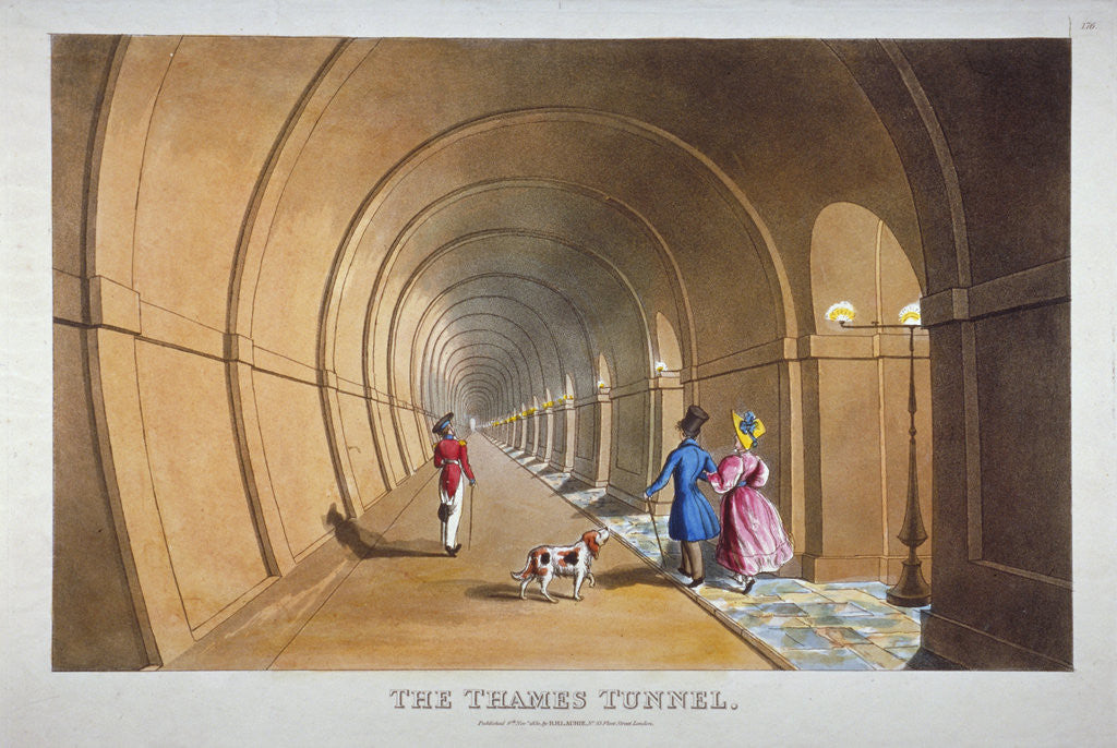 Detail of Interior view of the Thames Tunnel, London by Anonymous