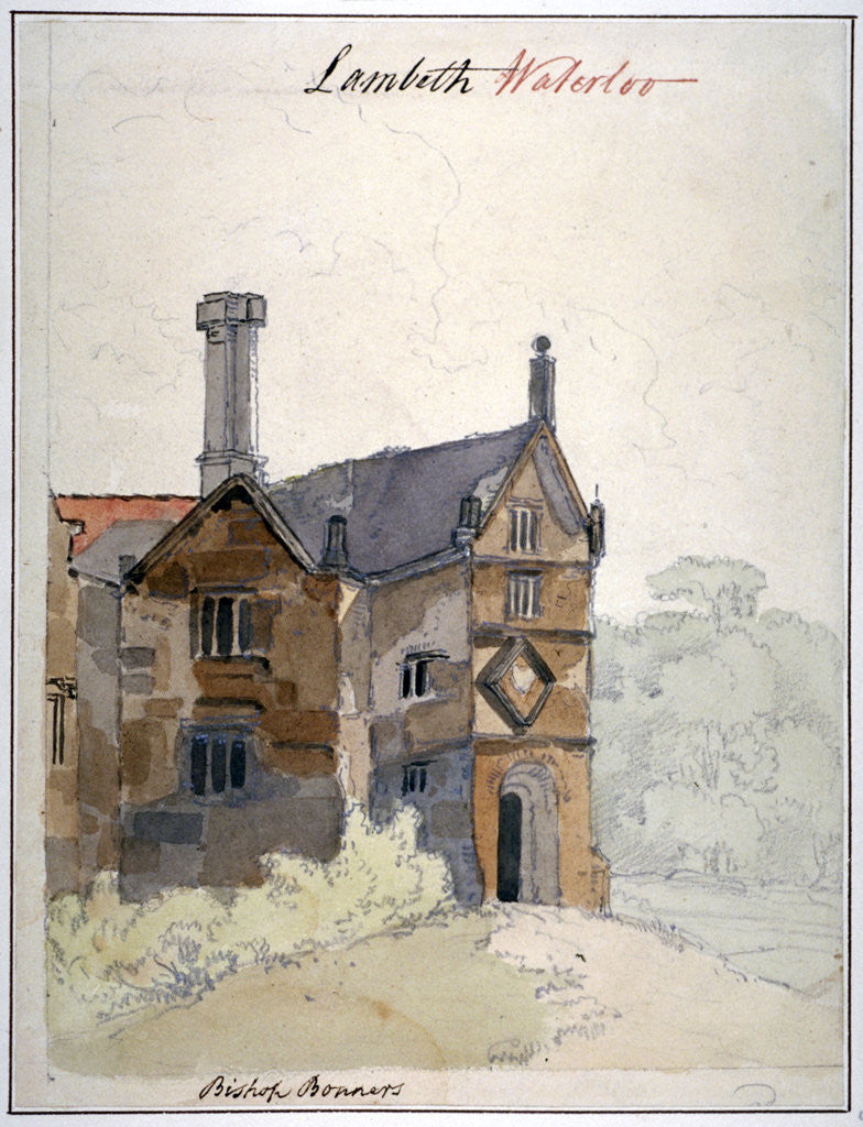 Detail of View of a house in Lambeth Marsh, London by Anonymous