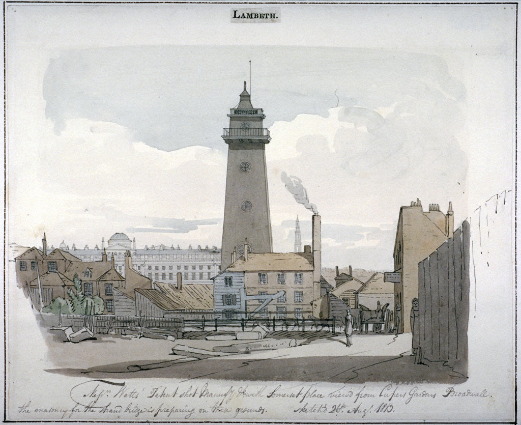 Detail of Watt's Shot Tower, Lambeth, London by Anonymous