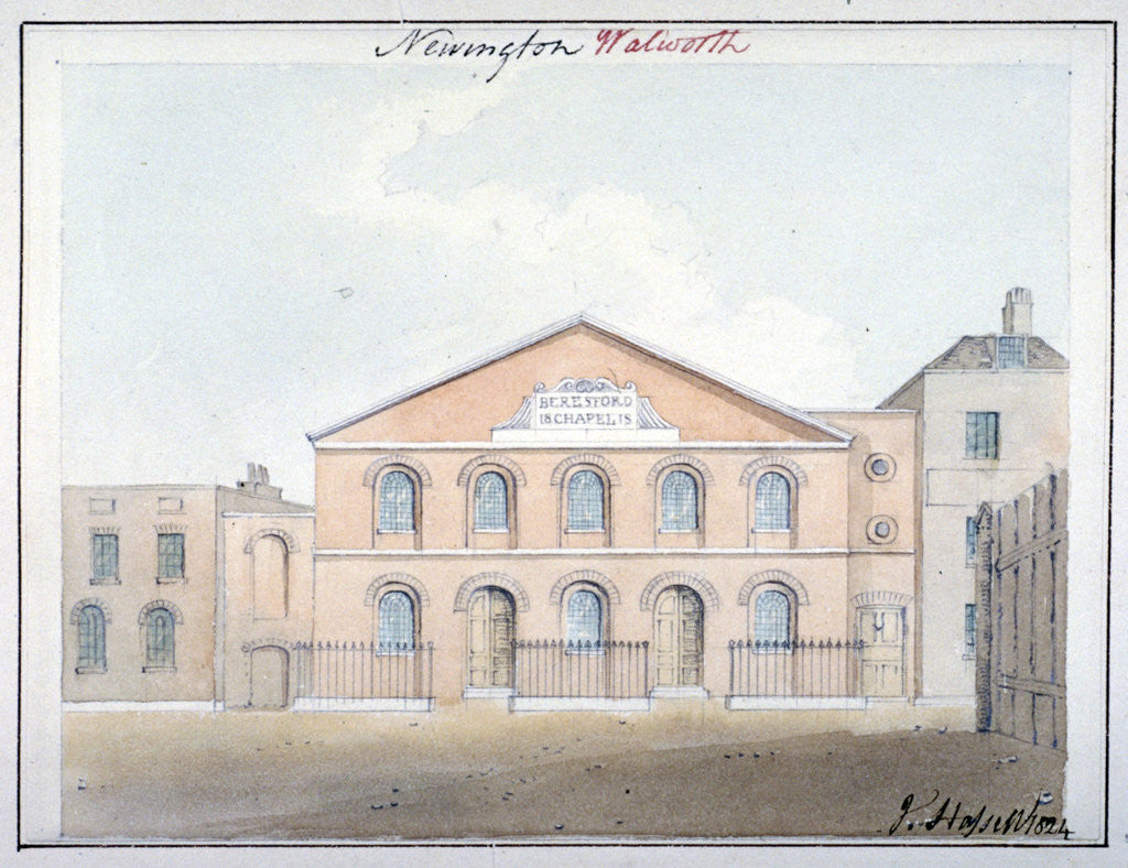 Detail of Beresford Chapel, Beresford Street, Southwark, London by John Hassell