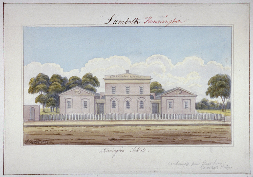 Detail of Kennington Schools, Camberwell New Road, Lambeth, London by G Yates