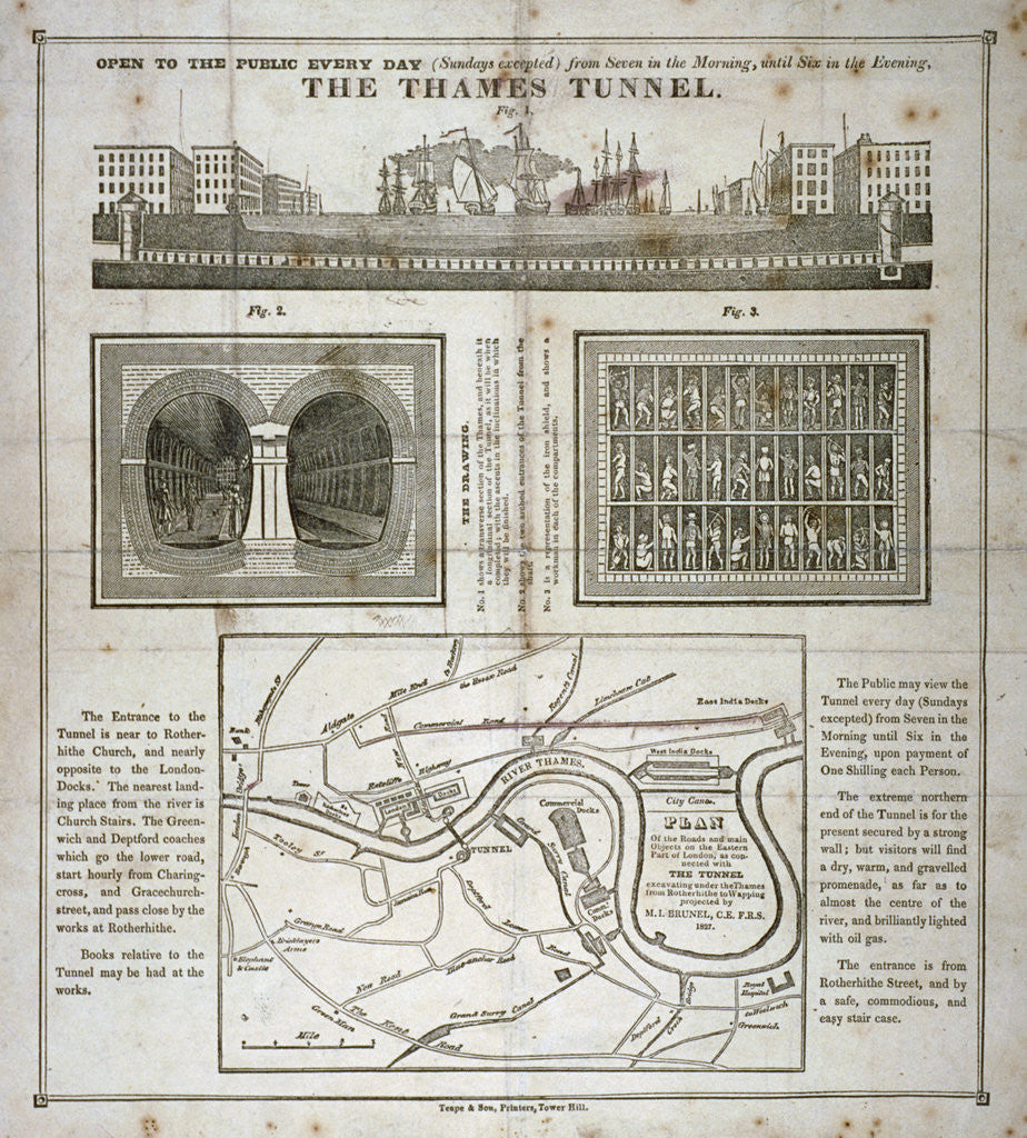 Detail of The Thames Tunnel, London by Anonymous