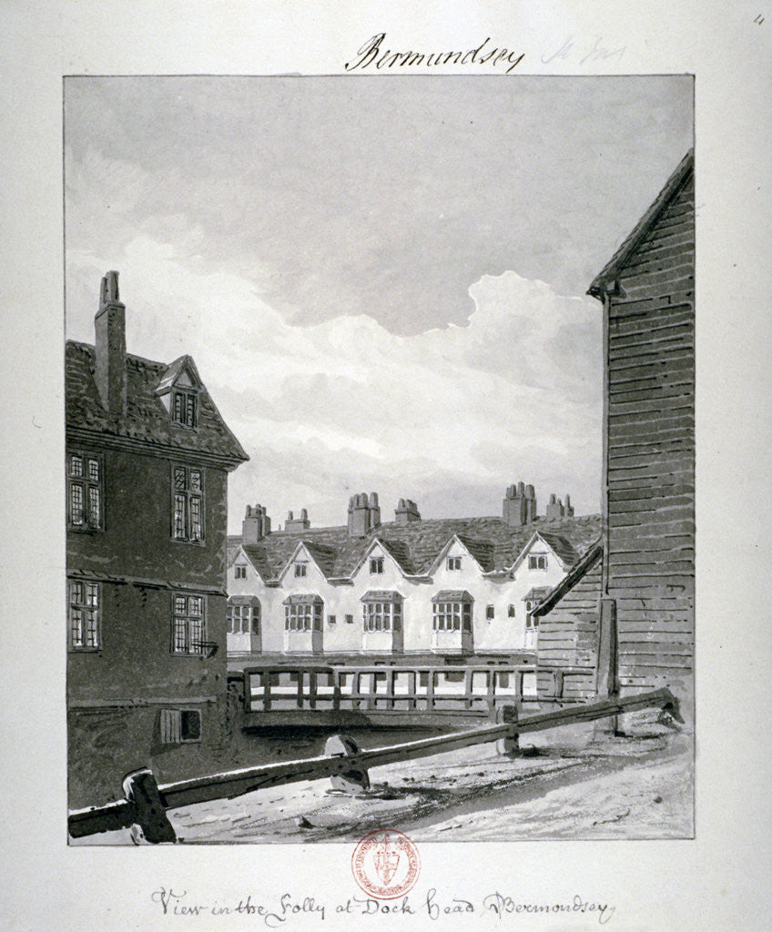 Detail of Dockhead Folly, Bermondsey, London by John Chessell Buckler