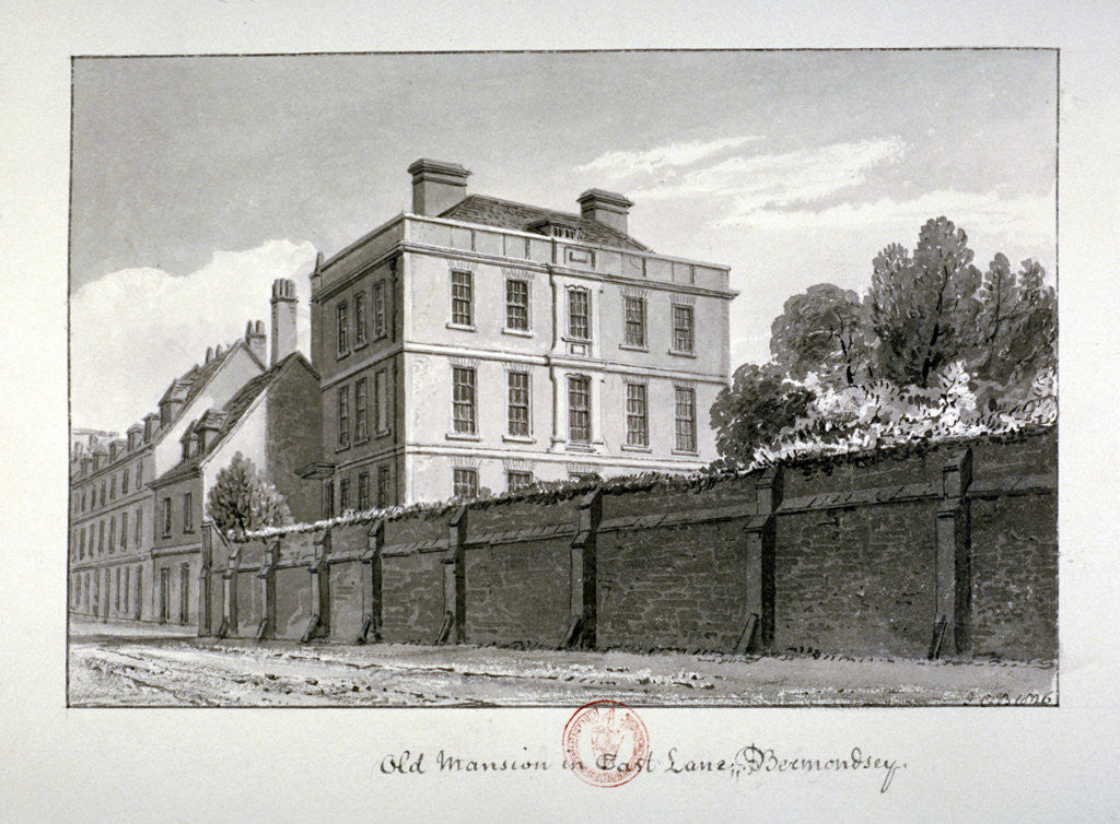 Detail of East Lane, Bermondsey, London by John Chessell Buckler
