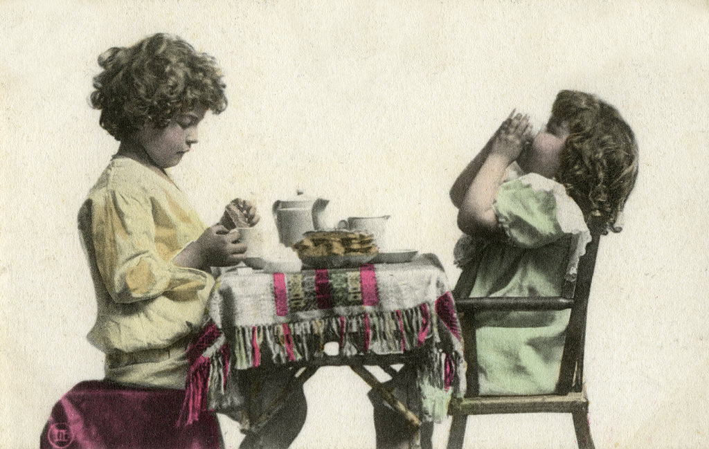 Detail of Two young children by Anonymous