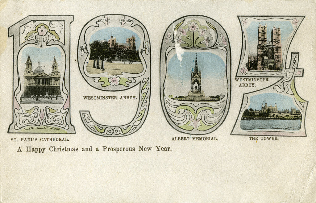 Detail of Christmas card by Anonymous