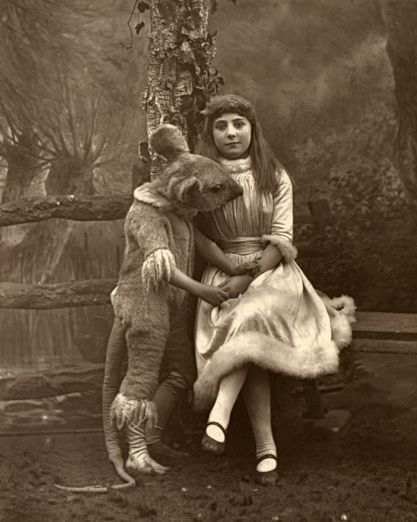 Detail of Alice and the dormouse by Ernest Barraud