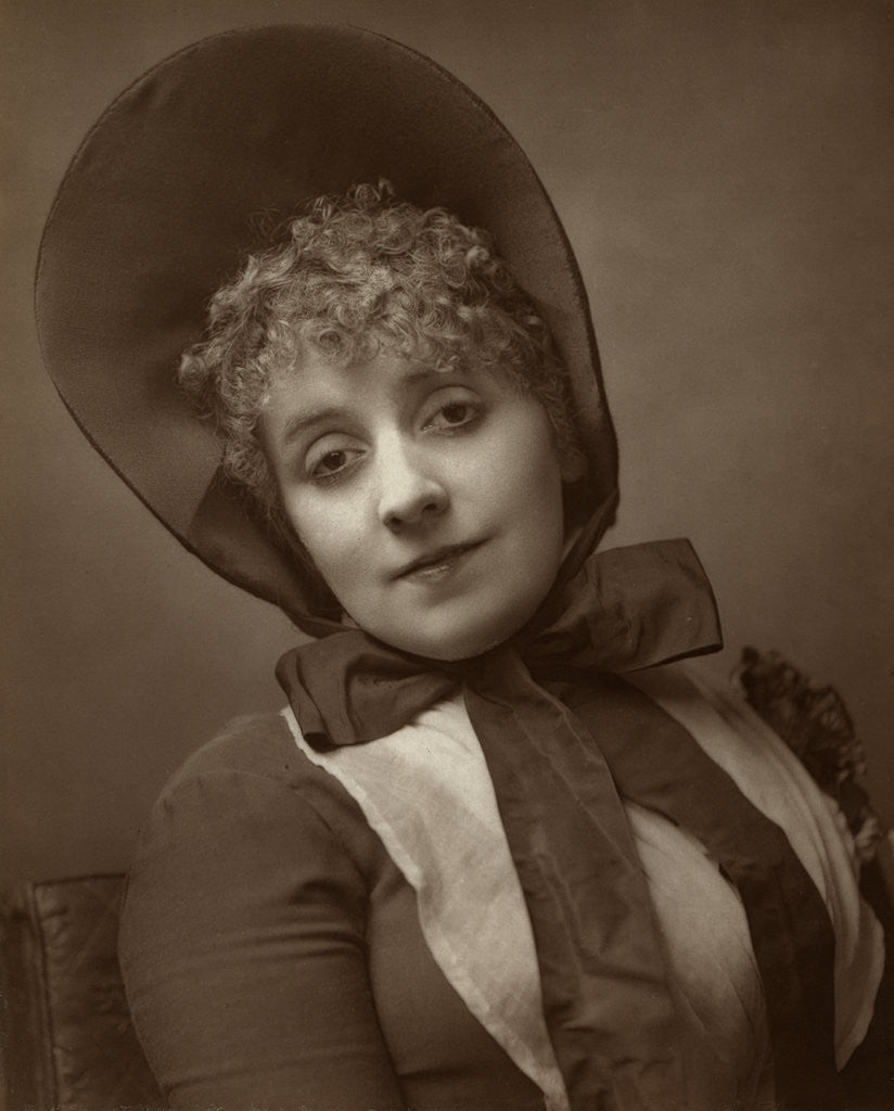 Detail of Kate Santley, American-born British actress, singer, comedienne, and theatre manager by St James's Photographic Co