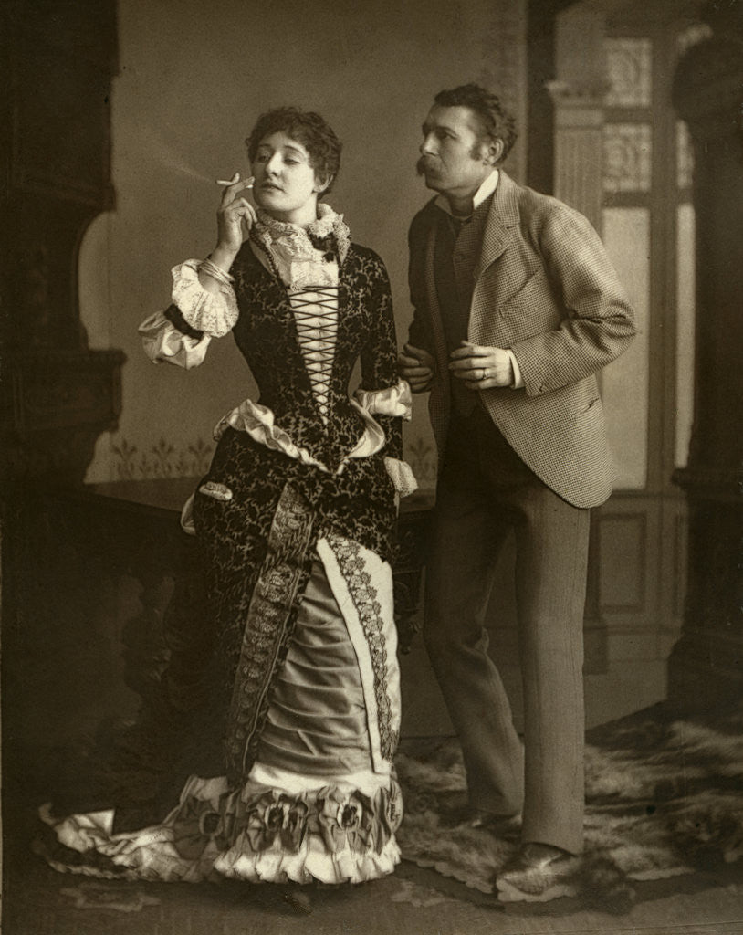 Detail of Mary Rorke and Charles Wyndham, British actors by Brown