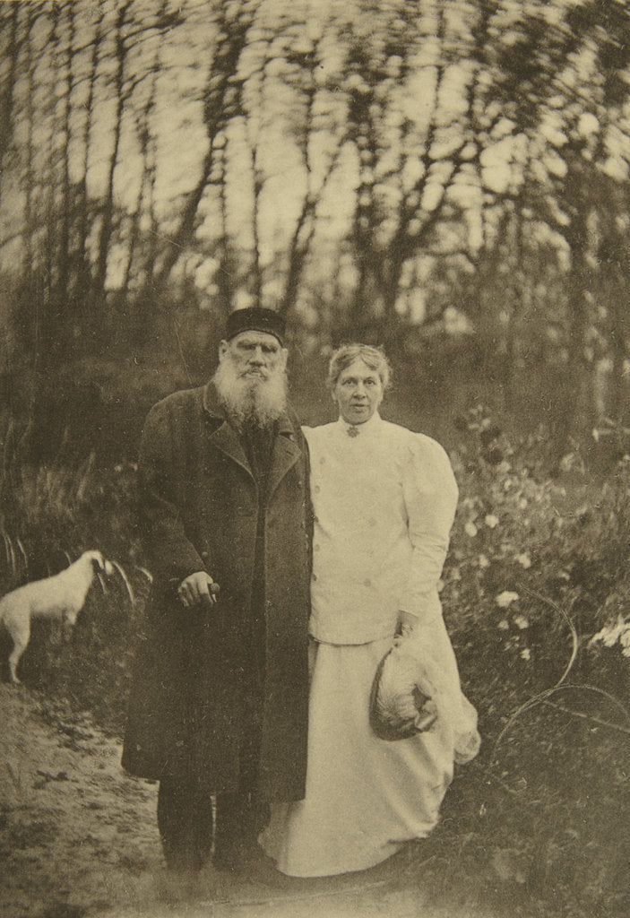 Detail of Russian author Leo Tolstoy and his wife Sophia Tolstaya, Russia, 1895 by Sophia Tolstaya