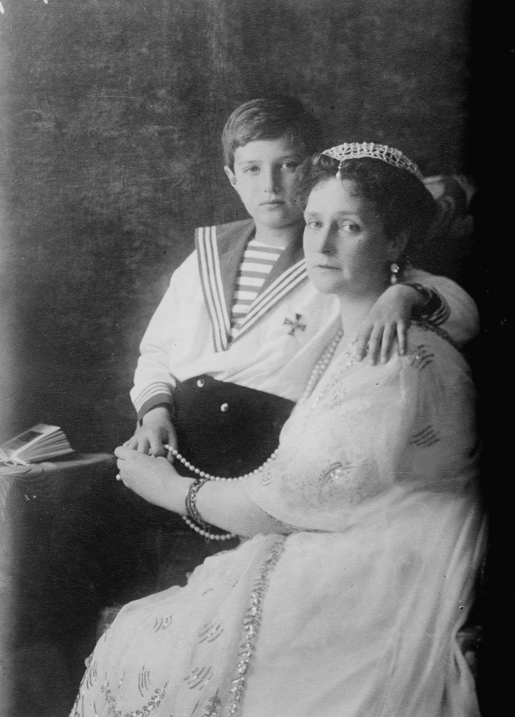 Detail of Tsarevich Alexei of Russia and Tsarina Alexandra, c1910. by Anonymous
