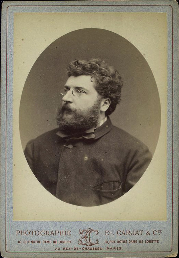 Detail of Georges Bizet, French composer and pianist, 1870s(?) by Etienne Carjat