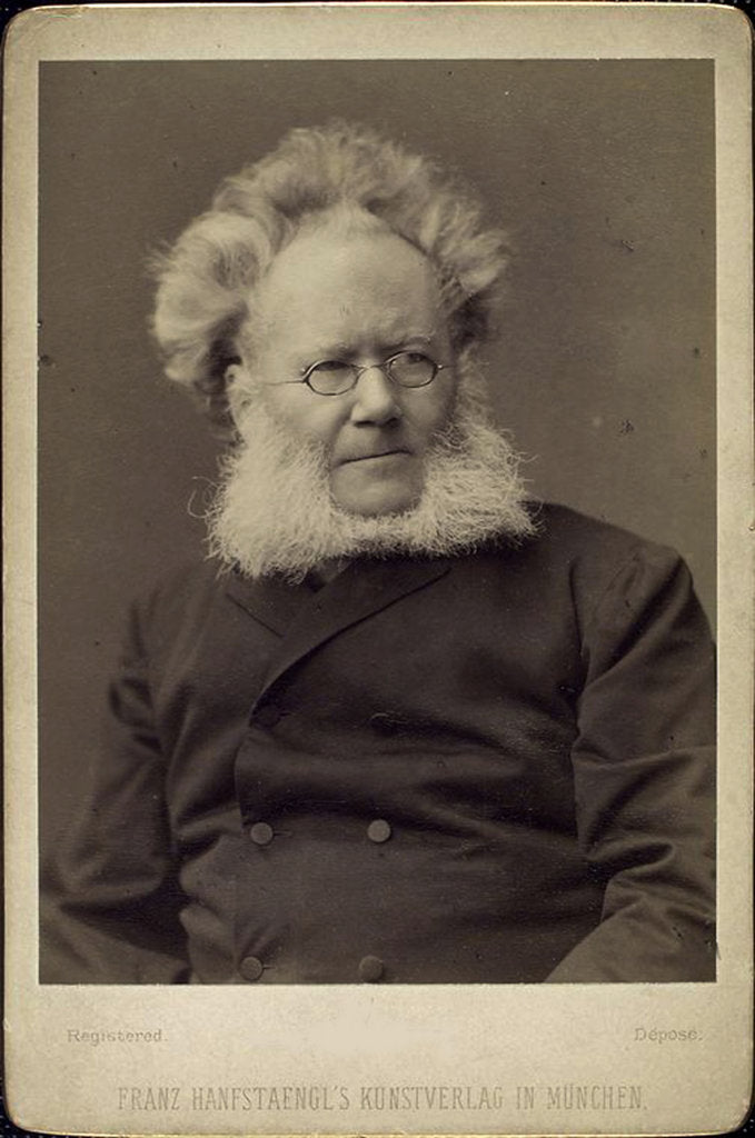 Detail of Henrik Ibsen, Norwegian playwright and poet, late 19th or early 20th century. by Franz Hanfstaengl